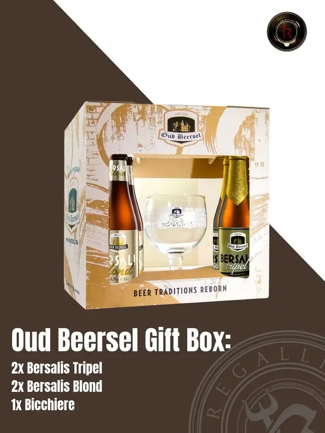 Confezione Oud Beersel con bottiglie Bersalis e bicchiere